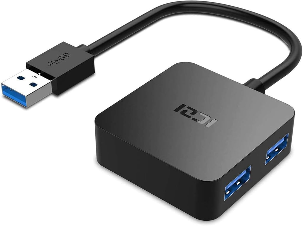 USB 3.0 Hub, 4 Ports USB Splitter Multiple Extender for Laptop, PC, Macbook, Mac Mini, Imac, Surface Pro, Mobile HDD